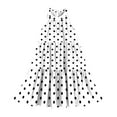 thumbnail image 6 of ZACPNCV Girls' Sleeveless Dress Summer Casual Sundress Skater Swing Twirly Halter Dress White 13-14 Years, 6 of 7