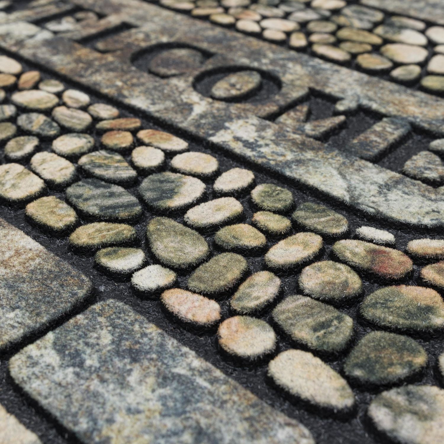 Mohawk Home - Tapis d’entrée gris de 58,4 cm × 88,9 cm (1 pi 11 po × 2 pi 11 po) Garden Pebbles