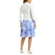 thumbnail image 3 of Conjunto de vestido y chaqueta de 2 piezas INSPIRE CHIC para mujer, vestido sin mangas de gasa con flores y conjunto de chaqueta de panel contrastante, blanco y azul, talla L, 3 of 6