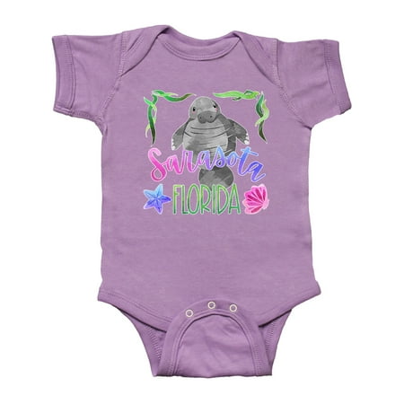 

Inktastic Sarasota Florida Cute Swimming Manatee Gift Baby Boy or Baby Girl Bodysuit