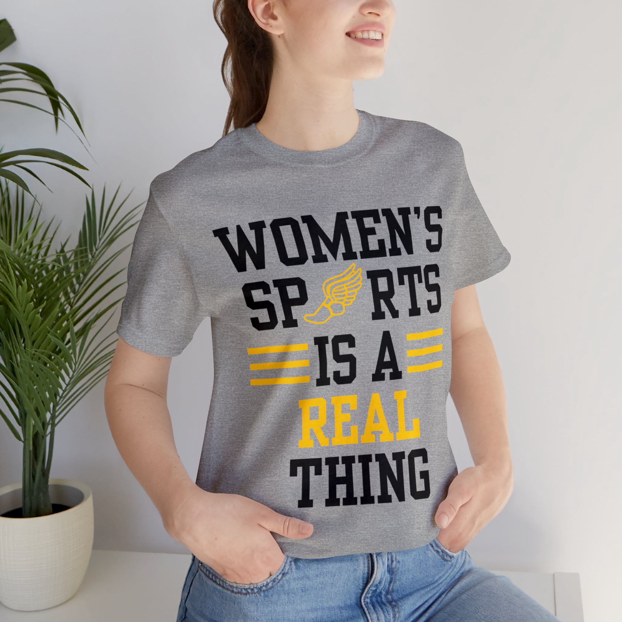 DJH Apparel | Women's Sports Is A Real Thing Track & Field Unisex Tshirt