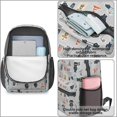 thumbnail image 4 of Police and Traffic Cone White Pattern 17" Waterproof Oxford School Backpacks for Teens, S-Shape Padded Straps, for School, Travel, Hiking, Camping, 4 of 5
