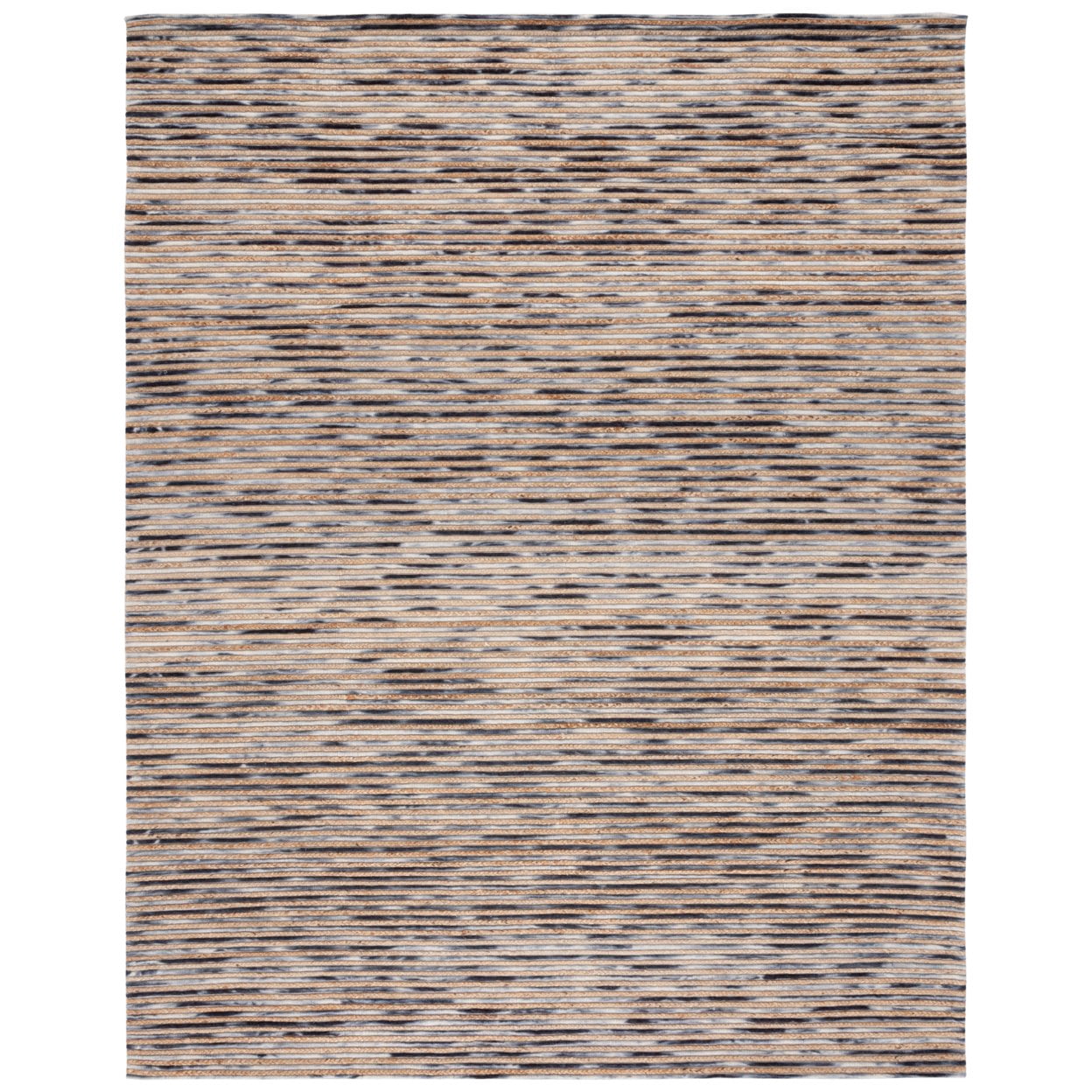 SAFAVIEH Marbella Stanley Striped Area Rug, Natural/Grey, 5' x 8'