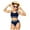 Pink, variant on Swimsuits for Teens Two Piece Black 7-16 Years Girls 3-Piece Slim Fit Tankini Set - Crop Top, Bikini Bottom & Cover-Up Skirt Swimsuit Tankini Bathing Suit 2 Piece