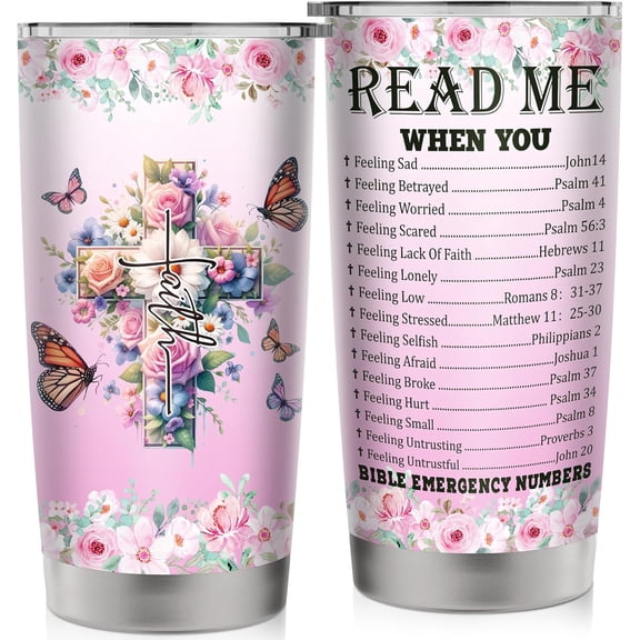 Christian Gift for Women Faith - 20 Oz Christian Tumblers Coffee Mugs for Mothers Aunt Gifts, Religious Spiritual Encouragement Inspirational Birthday Gift for Her