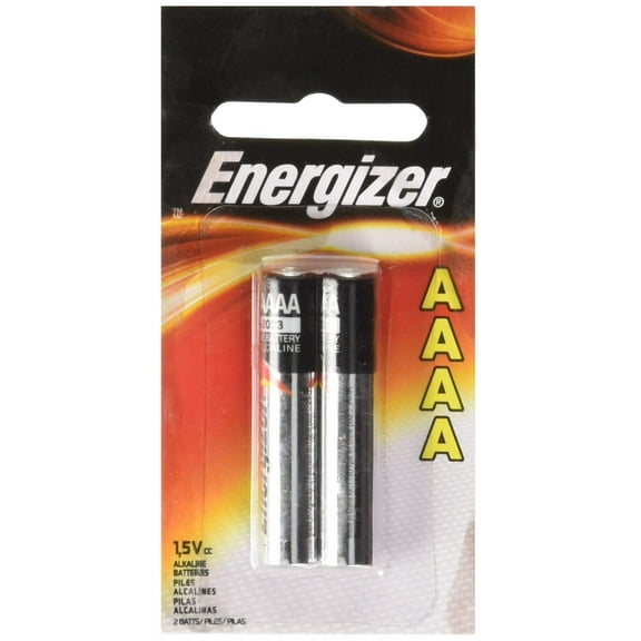 Energizer Max Alkaline Batteries, AAAA, 2 Batteries/Pack