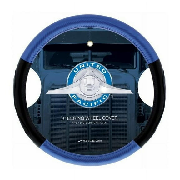 United Pacific 18 in Carbon Fiber Style Steering Wheel Cover - Blue 70408