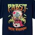 thumbnail image 2 of Pabst Blue Ribbon Beer Can Monster Crew Neck Short Sleeve Navy Men's T-shirt-Medium, 2 of 4
