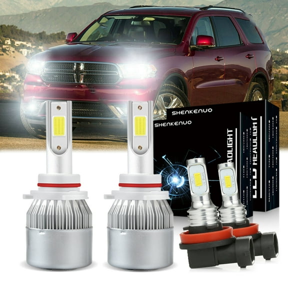 9005 H11 High/Low Beam for Dodge Durango 2016-2019 LED Headlight Fog Light Bulbs 6000K