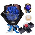 thumbnail image 1 of Eightown Ramo De Rosas Artificiales – Flores De Rosas Rojas Preservadas Con Collar De Amor Para Ella – Regalos Únicos Día De San Valentín Día De La Madre Acción De Gracias Cumpleaños Aniversario, 1 of 5