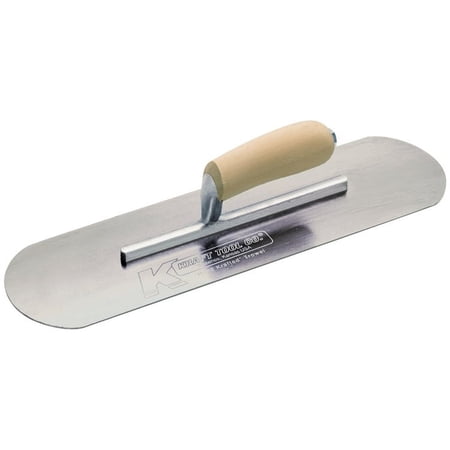 Kraft Tools CF445 24 x5 Carbon Steel Pool Trowel w/Camel Back Wood Handle