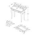 thumbnail image 2 of Kingfisher Lane Traditional Secretary Desk in Antique White, 2 of 3