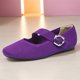 thumbnail image 4 of Mary Jane Zapatos para mujeres Slip de punta cuadrada con pisos con tiras de tobillo zapatos de vestir cómodos zapatos de vestido, 4 of 6