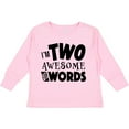thumbnail image 3 of Inktastic I'm Two Awesome for Words 2nd birthday Boys or Girls Long Sleeve Toddler T-Shirt, 3 of 5