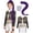 Pop Idol Singer Cosplay Costume - A, variant on 2026 Halloween Pop Idol Singer Cosplay Costume for Girls, Fashion Dance Performance Outfit Set with Black Top & White Shorts Set, Halloween Birthday Party Dress for Role Play Stage Performance, 100