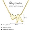 thumbnail image 4 of Collares con inicial para mujer chapado en oro de 14 quilates con inicial de corazón, collar con colgante de corazón con letra delicada, regalo de Navidad para adolescentes y niñas oso de fresa Electrónica, 4 of 5