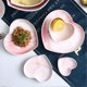 thumbnail image 2 of Heart Shape Fruits Plate Creative Ceramics Dinner Dish Lovely Salad Plate Household Tableware for Home Restaurant (Size S), 2 of 3
