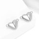 thumbnail image 5 of Rustproof Heart Magnetic Jewelry Clasp Easy Install Stainless Steel Charm Connector for Bracelet Chains and Pendants Steel color, 5 of 5