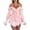 Pink, variant on HBFAGFB Womens Casual Dresses Low Cut Hanging Neck Long Sleeved Fashion Summer Dresses Black Size M