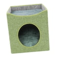 thumbnail image 1 of Cama para gatos, escondite suave con cojín extraíble de doble cara, nido para gatos semicerrado, casa cueva plegable para gatitos y mascotas pequeñas Verde claro, 1 of 8