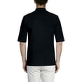 thumbnail image 4 of Nokdvo Chefs Jacket Men Plus Size Button Closure Breathable Long Sleeve Work Jacket Spring Summer Loose Workwear with Pockets,Black L, 4 of 4