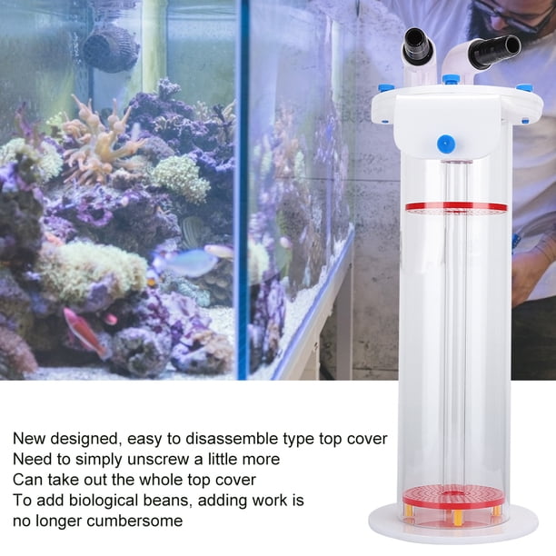 Filtro de Acuario Acrílico, Filtro de Reactor de Frijol Ultramicro de 2.2L, Para Peces de AcUario, Para Peces de Acuario