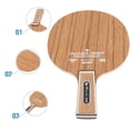 thumbnail image 3 of Mosiee Ebony Wood Dalbergia Table Tennis Racket 5 Layers Ping Pong Blade Paddle Professional Long Handle Pingpong Racket, 3 of 9