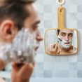 thumbnail image 4 of YEAKE Hand Mirror,Natural Bamboo Handheld Mirror with Handle, Single-Sided Portable Travel Vanity Mirror for Men & Women,6.9" W x 9.9" L, 4 of 7