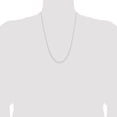 thumbnail image 2 of Diamond2Deal 14K Collier Chaîne Rolo en Or Blanc 1.05 mm pour Femmes 24 Pouces, 2 of 5