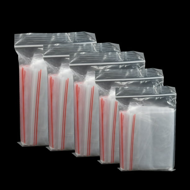 Unids/paquete de 100 bolsas de plástico pequeñas con cierre de cremallera, bolsa transparente que se puede volver a cerrar, bolsa de almacenamiento al vacío, bolsas transparentes de espesor Tan Jianjun unisex