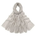 thumbnail image 4 of UJNDER Solid Color Long Scarf for Soft Breathable Versatile Fashion Wrap Shawl Elegant Daily Wear Light Gray One Size, 4 of 5