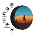 thumbnail image 6 of Waterproof Spare Wheel Cover, Cactus Cowboy Horse Pattern Adjustable Wheel Cover For Jeep Trailer RV SUV Car, 14 inch, 6 of 8
