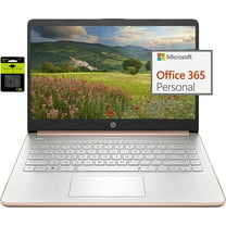 HP 14" Ultral Light Laptop for Students and Business, Intel Quad-Core N4120, 8GB RAM, 192GB Storage(64GB eMMC 128GB Micro SD), 1 Year Office 365, Webcam, HDMI, WiFi, USB-A&C, Win 11 S