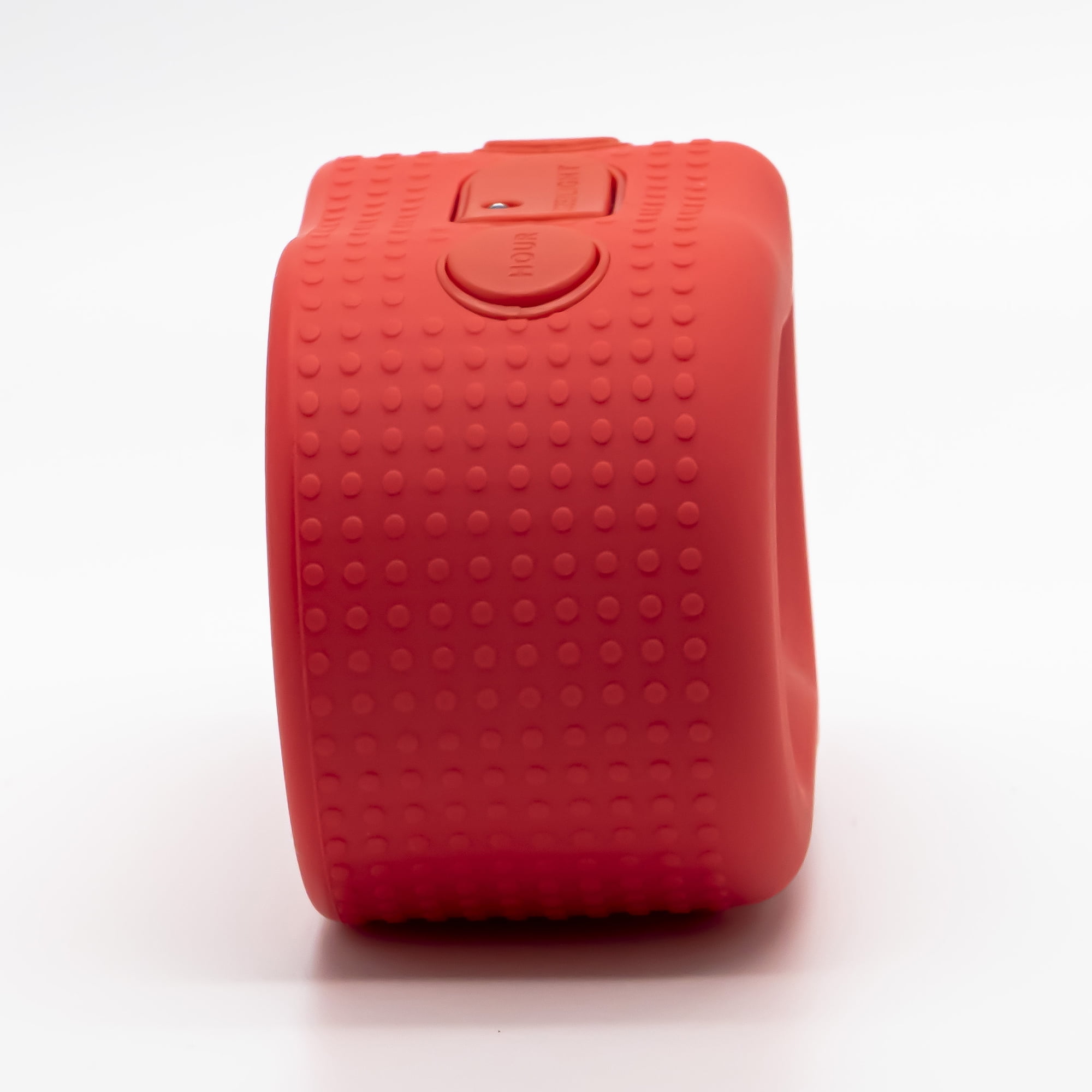 Timelink Rubber Smartlight Fashion Digital LCD Standard Alarm Clock - Red