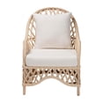 thumbnail image 2 of bali & pari Florence Bohemian Ivory Braided Rattan Arm Chair, 2 of 6