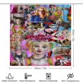 thumbnail image 2 of Juego de 4 cortinas de ducha de Harley Quinn con alfombrillas antideslizantes, tapa de inodoro y alfombrilla de baño, cortina de ducha impermeable con decoración de dibujos animados para baño con 12, 2 of 8