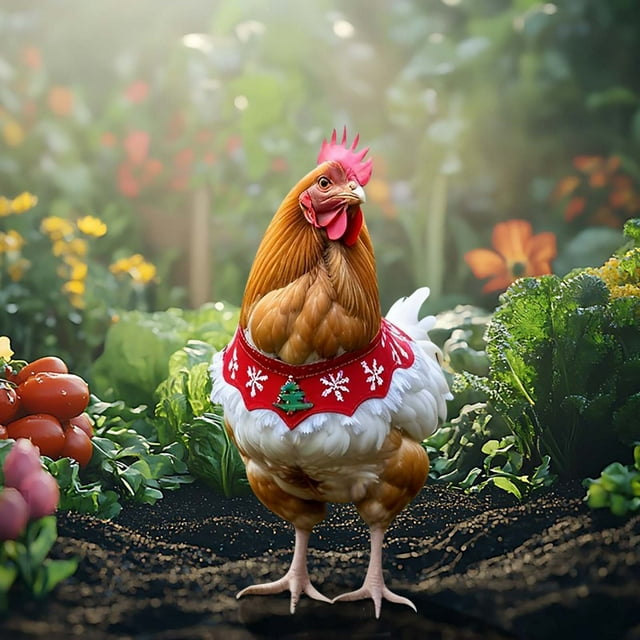 Uuiauoio Christmas Chicken Yard Stake Outdoor Garden Decoration Farm Animal Ground Plug Festive Lawn Ornament for Holiday Display and Seasonal Decor,Christmas Outdoor Deco Xmas Ornaments