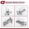 thumbnail image 6 of Unique Bargains 1 Pc Brake Master Cylinder for Nissan Urvan 2002-2013 Engine Compartment Hydraulic Master Cylinder with Reservoir No.46010VW001 Aluminum Alloy Plastic, 6 of 7