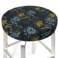 thumbnail image 5 of Salouo Sunflowers Pattern Bar Stool Cushion Cover, Round Crease-Resistant Stretchy Dustproof Stool Seat Slipcover for Bar Round Chair-12 inch, 5 of 6