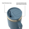 thumbnail image 4 of Contigo SnapSeal Leakproof Stainless Steel Reusable Water Bottle Tumbler with Side Handle, Teal/Champagne, 30 oz, 4 of 7