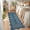 Cyan Blue, variant on Linen Color Jute Runner Rug 2x6FT – Modern Scalloped, Machine Washable, Low Pile, Non-Slip Neutral Edgeed Carpet for Entryway, Kitchen, Hallway, Bedroom, Indoor/Outdoor, Mark Resistant