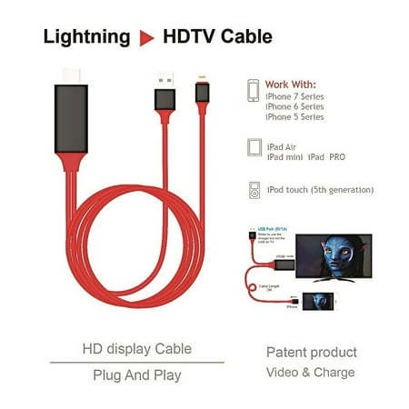 Sawpy Hdmi Hdtv Cable 1080p 2m 8 Pin Lightning To Tv Av Adapter Sawpy Hdmi Hdtv Cable 1080p 2m 8 Pin Lightning To Tv Av Adapter
