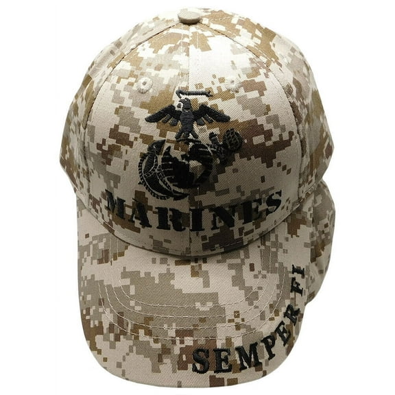 USMC UNITED STATES MARINE CORPS US DIGITAL DESERT CAMO MILITARY HAT CAP MARINES