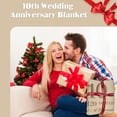 thumbnail image 3 of LHSHID Wedding Anniversary Couples Gifts Blanket Flannel Soft and Comfortable Anti static Bed Sofa Blanket 50x60in, 3 of 6