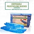 thumbnail image 5 of Kleen Chef Disposable 18 inch Arm Sleeves with Elastic Ends, Blue, Pack of 100, 5 of 6