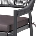 thumbnail image 6 of Bowery Hill Modern Grey Finished Rope and Metal Outdoor Dining Chair, 6 of 10