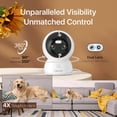 thumbnail image 4 of Dual Lens 2.4/5GHz WiFi Security Camera, 360° PTZ 2K Indoor Nanny Cams with Phone App, 2-Way Audio, Motion Tracking, Night Vision, for Pet/Dog/Baby Monitor/Elder/Home Security, Local Storage, 4 of 4