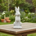 thumbnail image 5 of Urban Trends Cement Sitting 8.75" Bunny Figurine, Washed Concrete Finish Décor Statue – Gray, 5 of 6