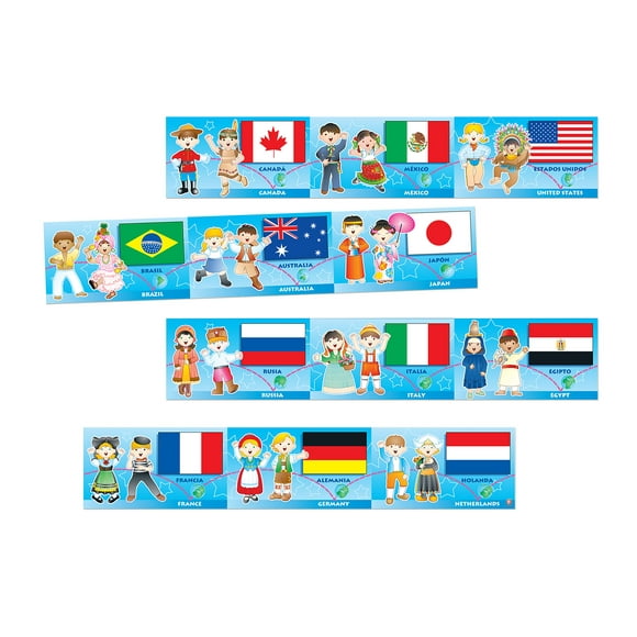 Cenefa Decorativa Banderas Y Trajes Típicos Educatodo B-2542-I