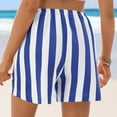 thumbnail image 4 of Shorts for Women Plus Size Striped High Waisted Beach Lounge Shorts Casual Sleep Pajama Shorts, 4 of 6